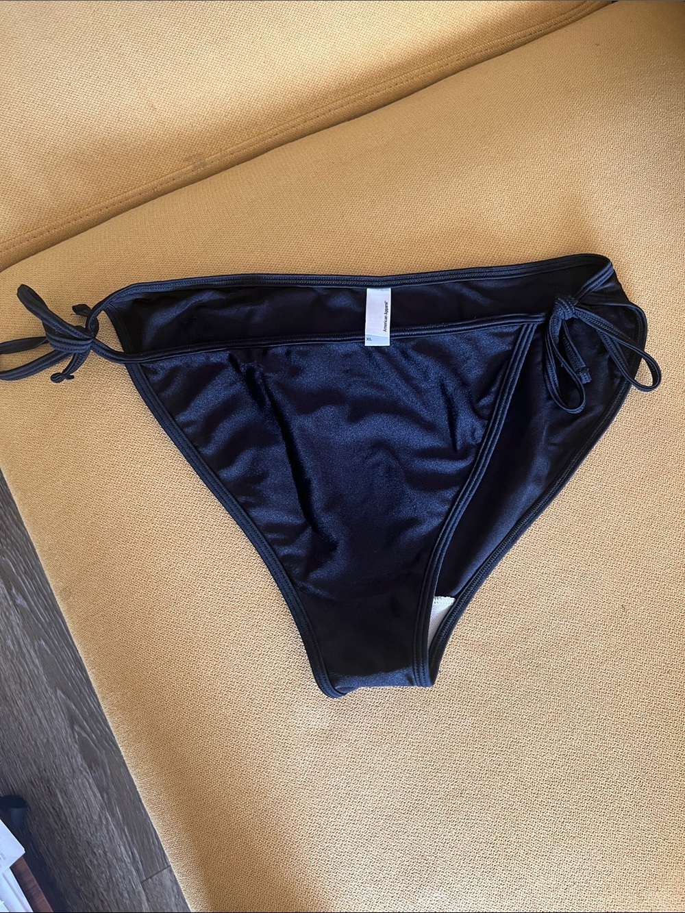 Women's Black Tie-Side Bikini Bottom